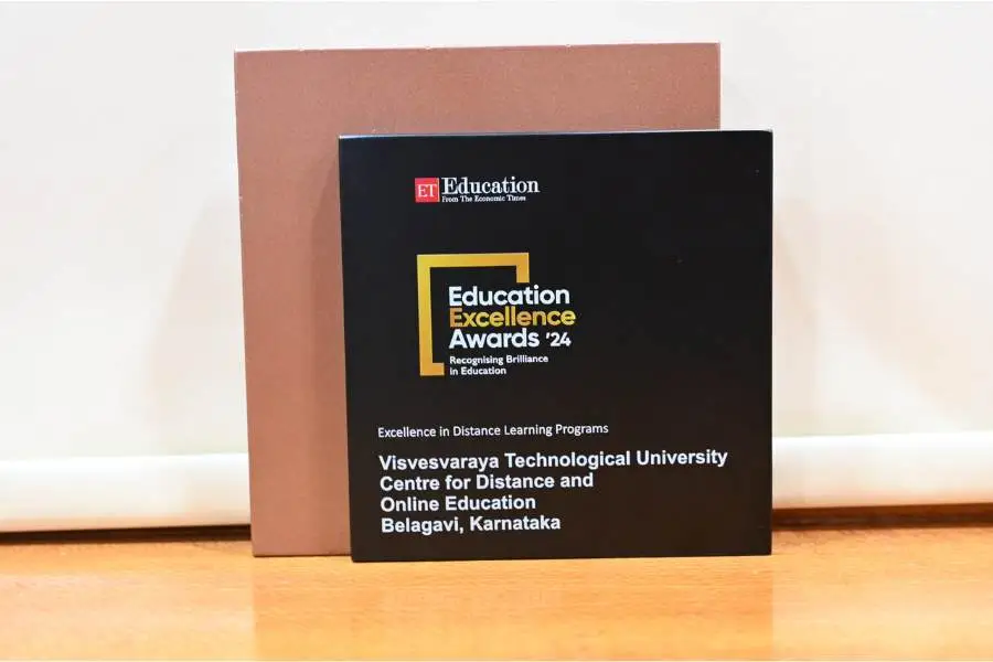 VTU has been awarded the Bronze Medal by the Economic Times in the category of Best University Award for Online Education