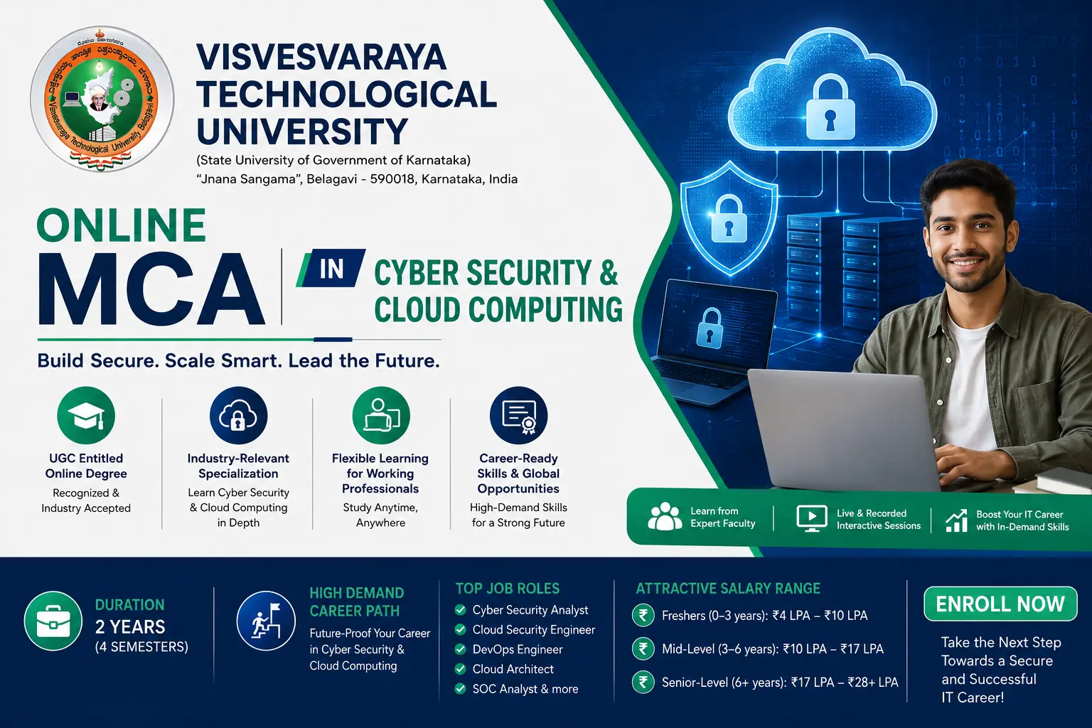 Online MCA in Cyber Security & Cloud Computing: Eligibility, Fees, Career Scope & Salary